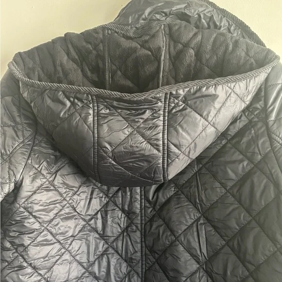 Ralph Lauren Black Trim Quilted Hooded Coat Jacket Size S - Picture 14 of 16